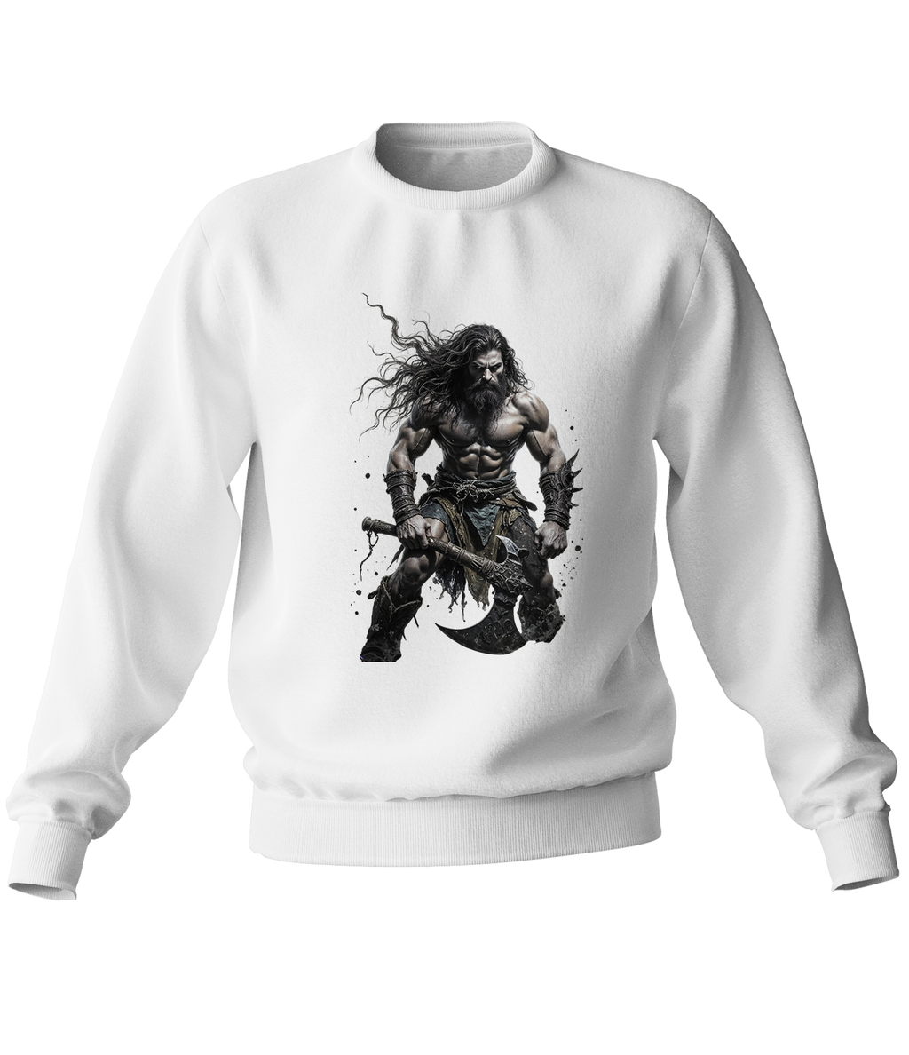 Baltalı Savaşçı Baskılı Sweatshirt