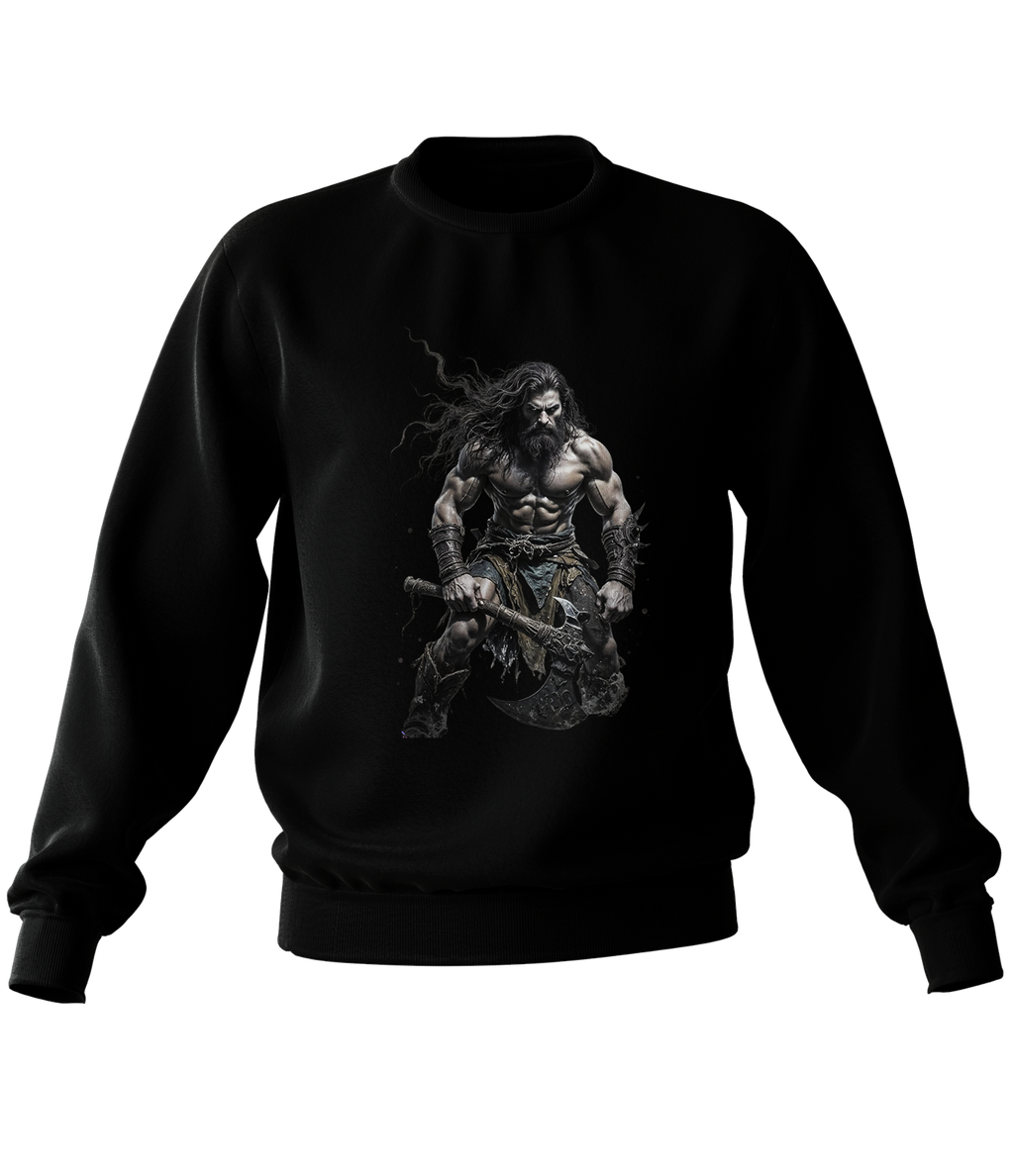 Baltalı Savaşçı Baskılı Sweatshirt