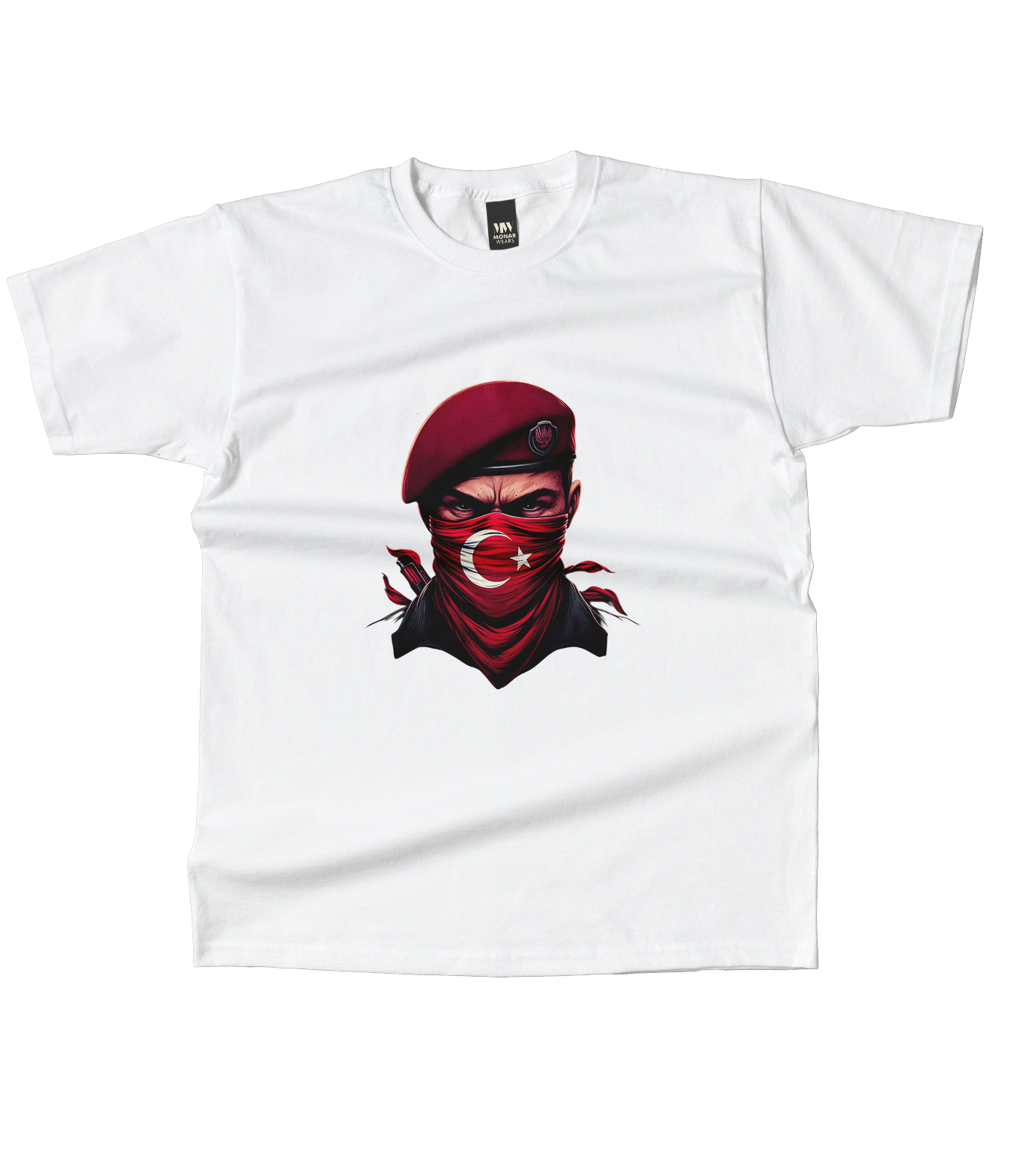 Bordo Bereli Baskılı T-shirt