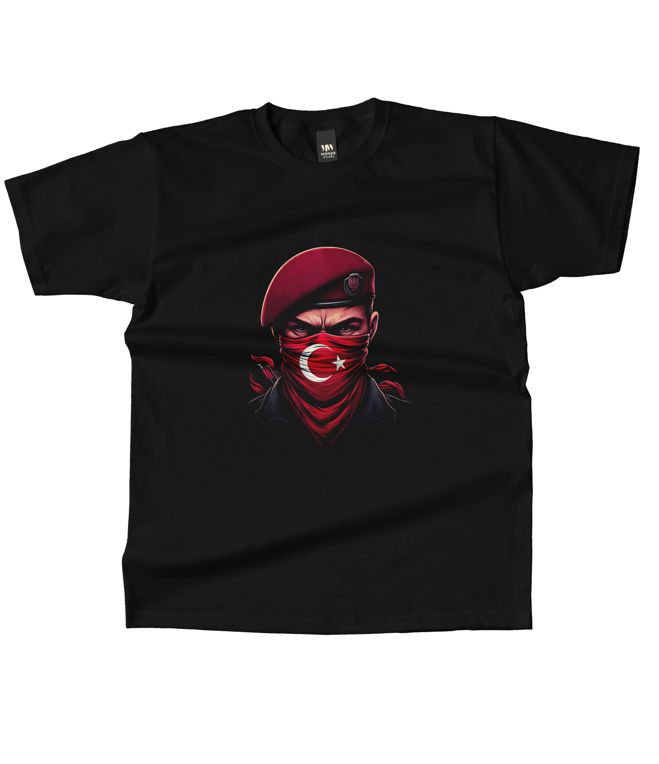 Bordo Bereli Baskılı T-shirt