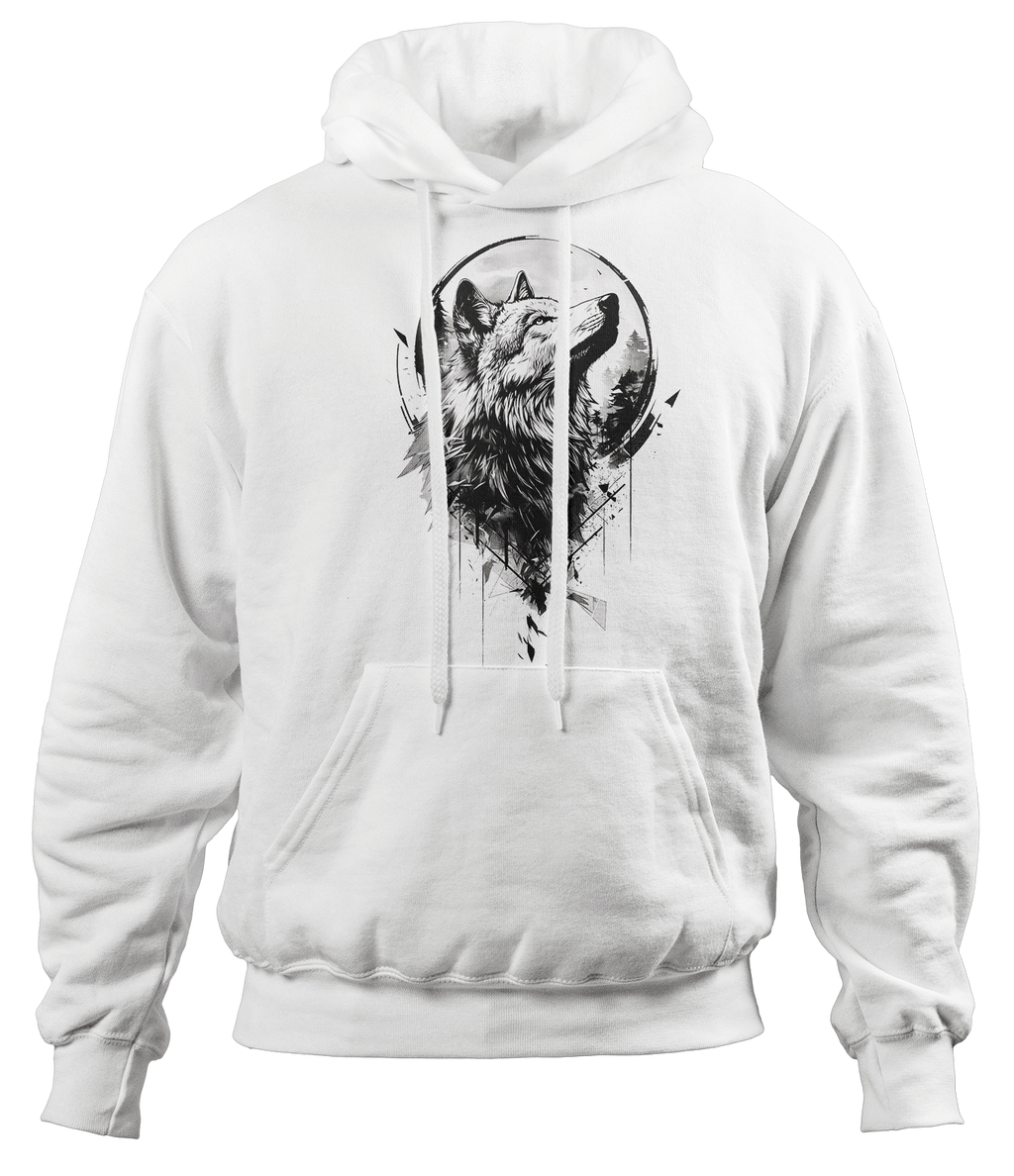 Bozkurt v1 Baskılı Kapüşonlu Sweatshirt