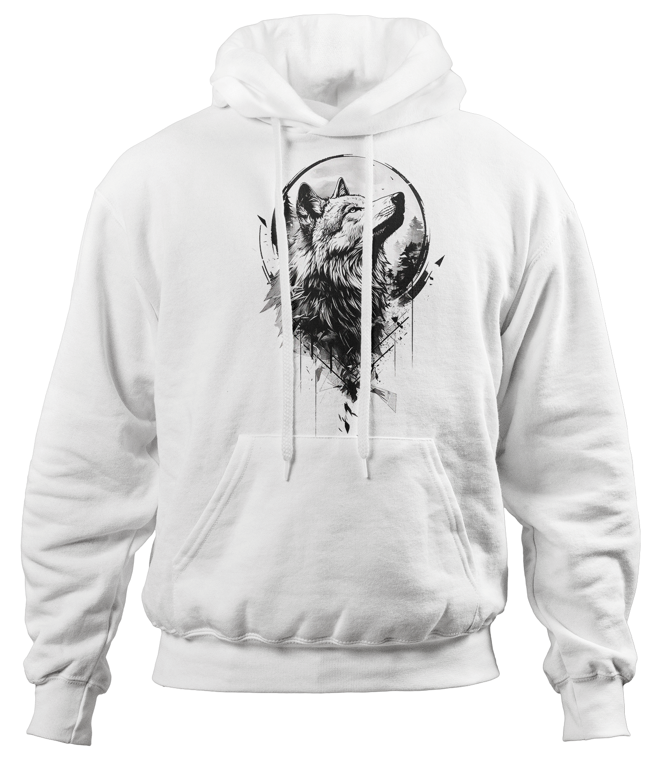 Bozkurt v1 Baskılı Kapüşonlu Sweatshirt