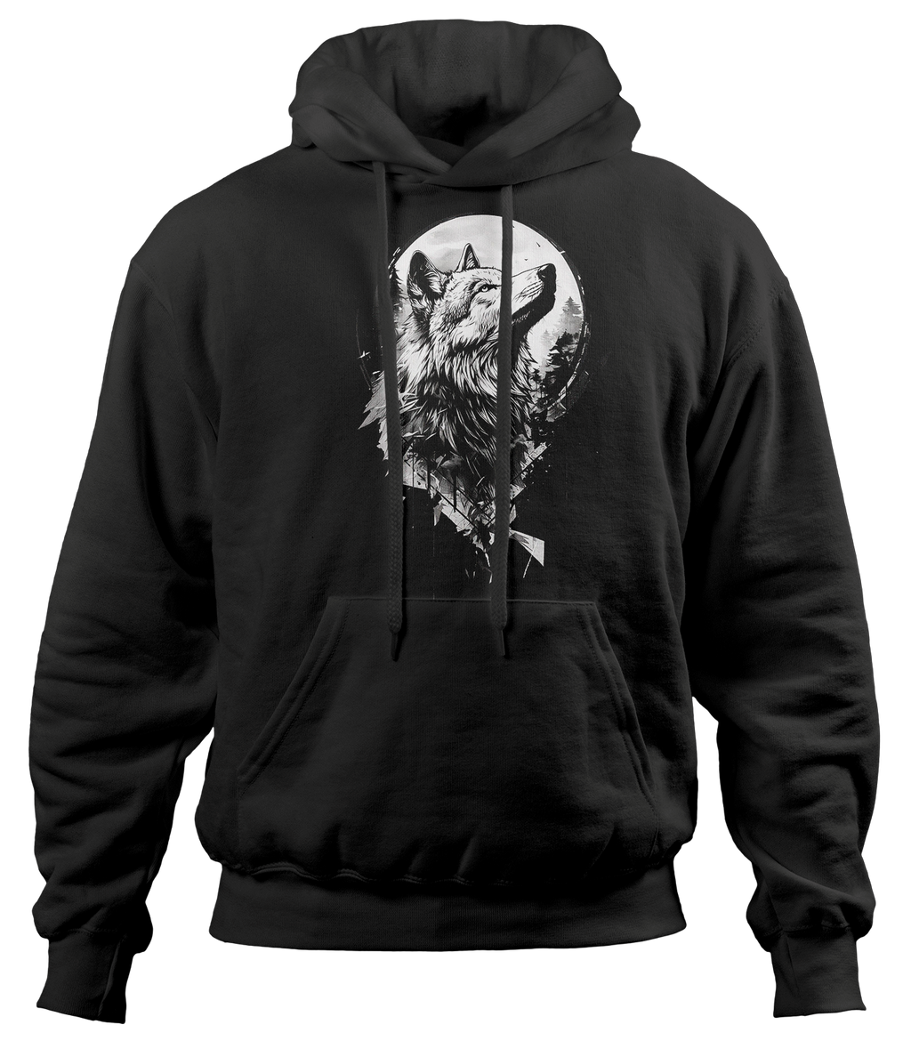 Bozkurt v1 Baskılı Kapüşonlu Sweatshirt