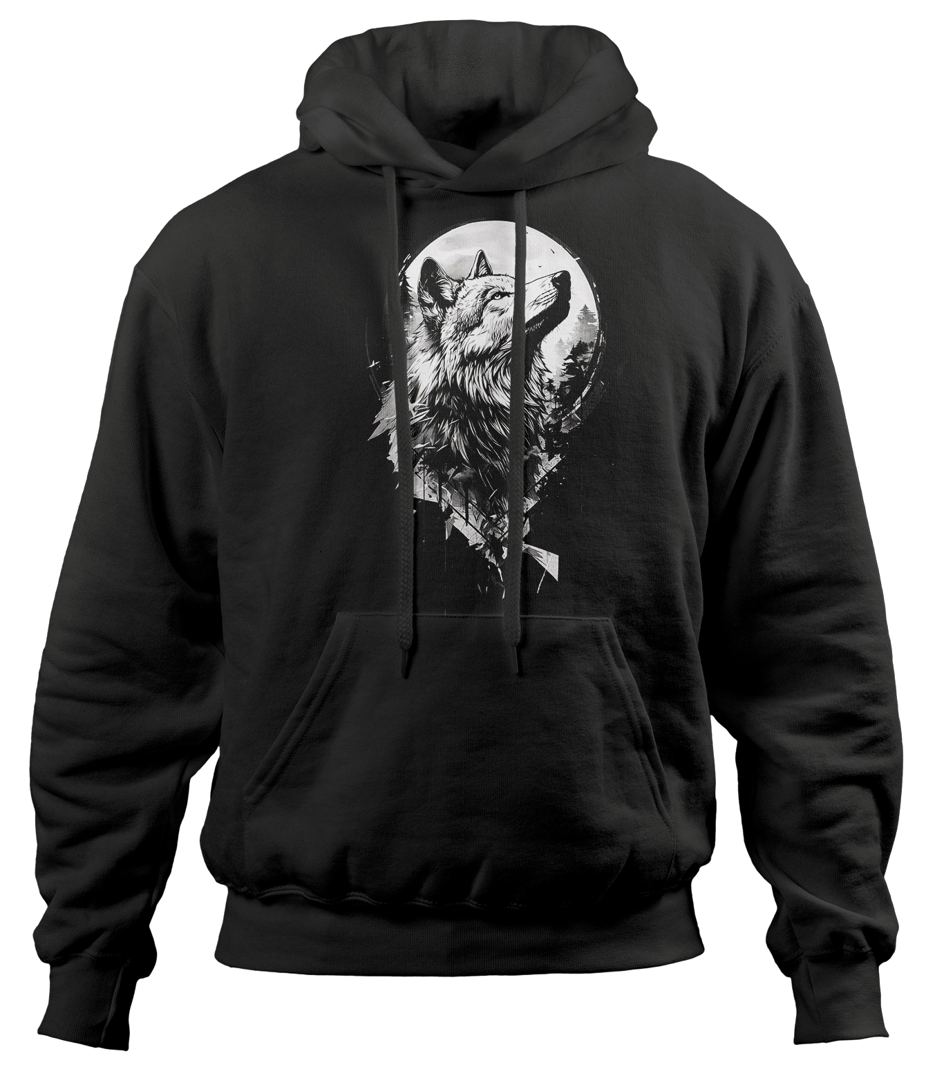 Bozkurt v1 Baskılı Kapüşonlu Sweatshirt